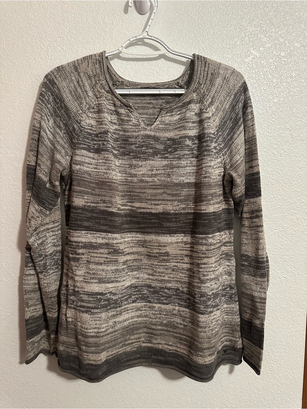 Eddie Bauer Gray Marled Crewneck Sweater